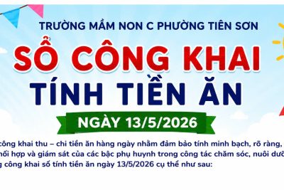 SỔ TÍNH TIỀN ĂN NGÀY 13/5/2026