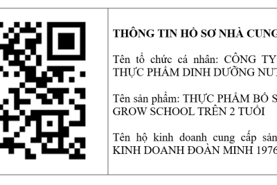 CÔNG KHAI HỒ SƠ NHÀ CUNG CẤP SỮA